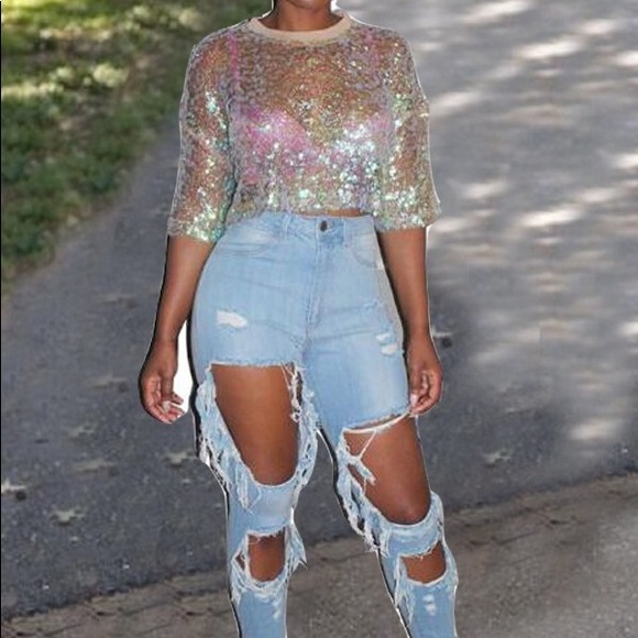 Jennifer Lopez Tops - NYE Crop Top